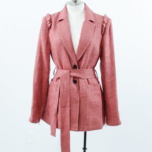 Robert Rodriguez M/L Tweed Blazer Jacket Pink Tan